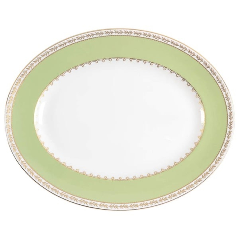 NIB Wedgewood Garland Moss Martha Stewart 14” Oval Serving Platter
